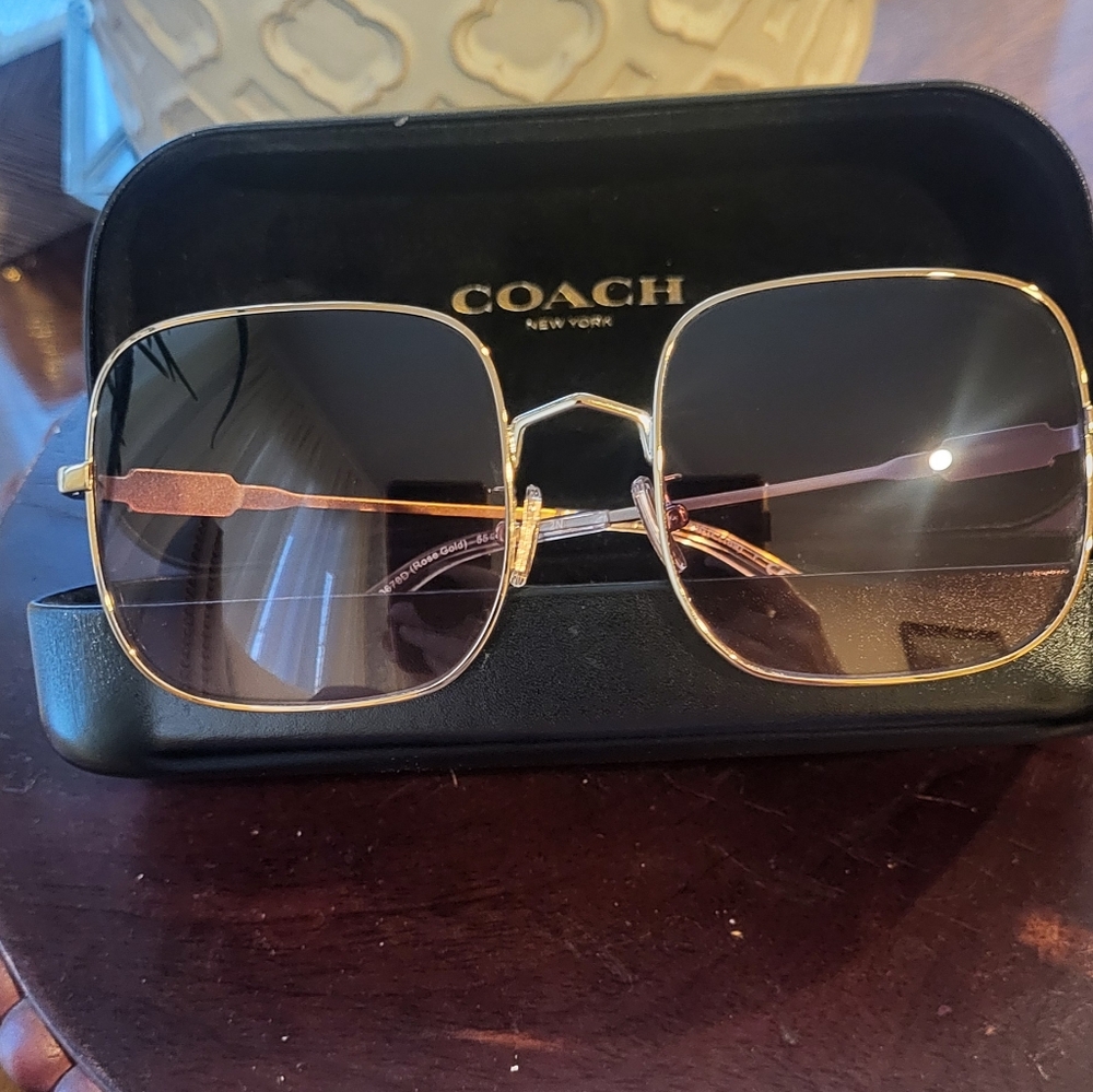 Coach Pink and Gold Sunglasses - Picture 8 of 9